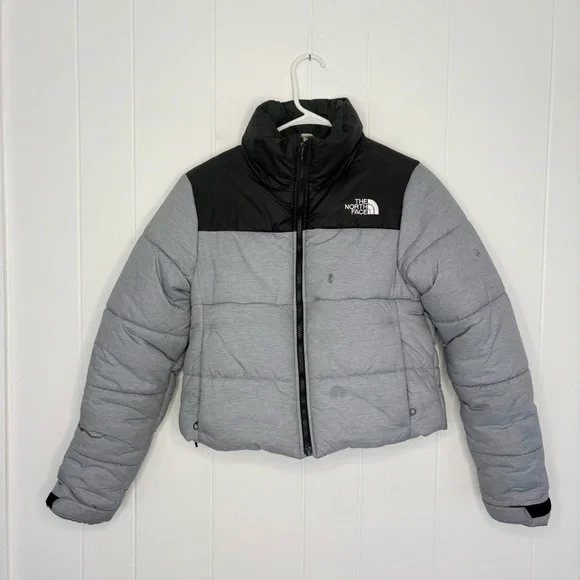 The North Face Saikuru Cropped Jacket in Gray Puffer Jacket Women’s XS Outdoor - Picture 2 of 11